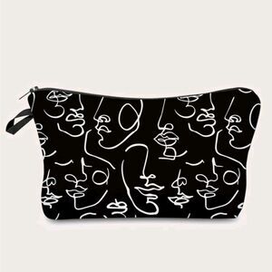 Abstract Face Pattern Pouch